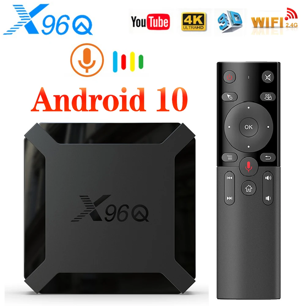 Media-Player Tv-Box Allwinner H313 X96Q Android VONTAR 16GB 2GB 1GB8GB 10-4k Youtube-Set