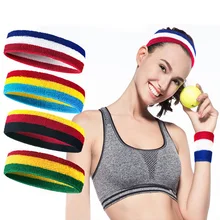 Красочная спортивная лента для волос при занятиях йогой женские и мужские повязки на голову эластичные резиновые дышащие повязки на голову футбольные беговые Аксессуары для йоги