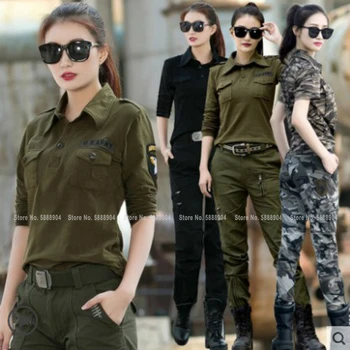 

Men Women Camouflage Army Green Tactical Shirts Trousers Military Soldier Short Sleeve T-Shirt Tee Tops Pants Combat Uniform Set