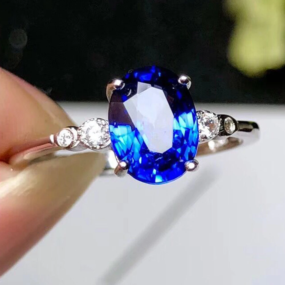 

Natural kyanite 925 Sterling Silver rings for women Jewelry gem Valentine gift Party customized ring