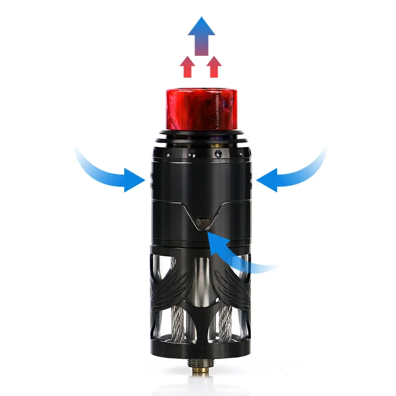 Вейп сигарета Vapefly Brunhilde атомайзер RTA 8 мл/2 мл с полой конструкцией SS и двойной