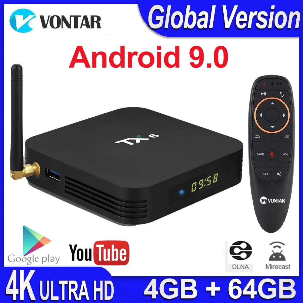 Tx6 Android 9.0 Smart Tv Box Android Box Allwinner H6 4gb Ram 32g Rom
