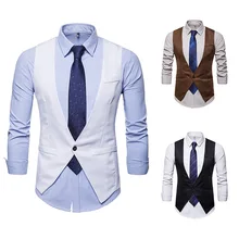 Осень и зима стиль мужской жилет с v-образным вырезом с одной пряжкой спортивный костюм жилет M47