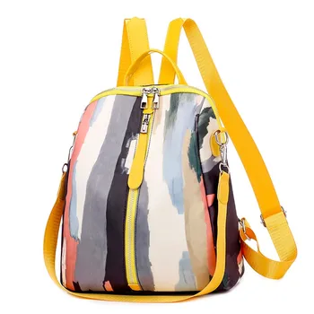 

Bags For Women 2020 Panelled Color Backpack Fashion Shoulder School Bag For Teenager Girls Casual Multifunction Travel Rucksack