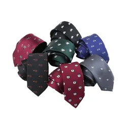 6cm Dog Elephant Shark Duck Ladybug Bike Car Jacquard Polyester Ties Fashion Casual Cartoon Mens Ties Skinny Necktie