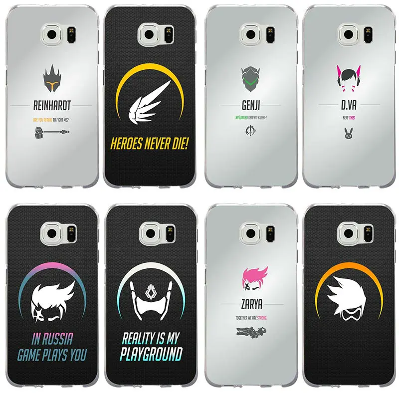 Soft Phone Case for Samsung Galaxy S2 S3 S4 S5 Mini S6 S7 Edge S8 S9 S10 Plus Lite Note 8 9 Shell Overwatchs OW Character Art | Мобильные