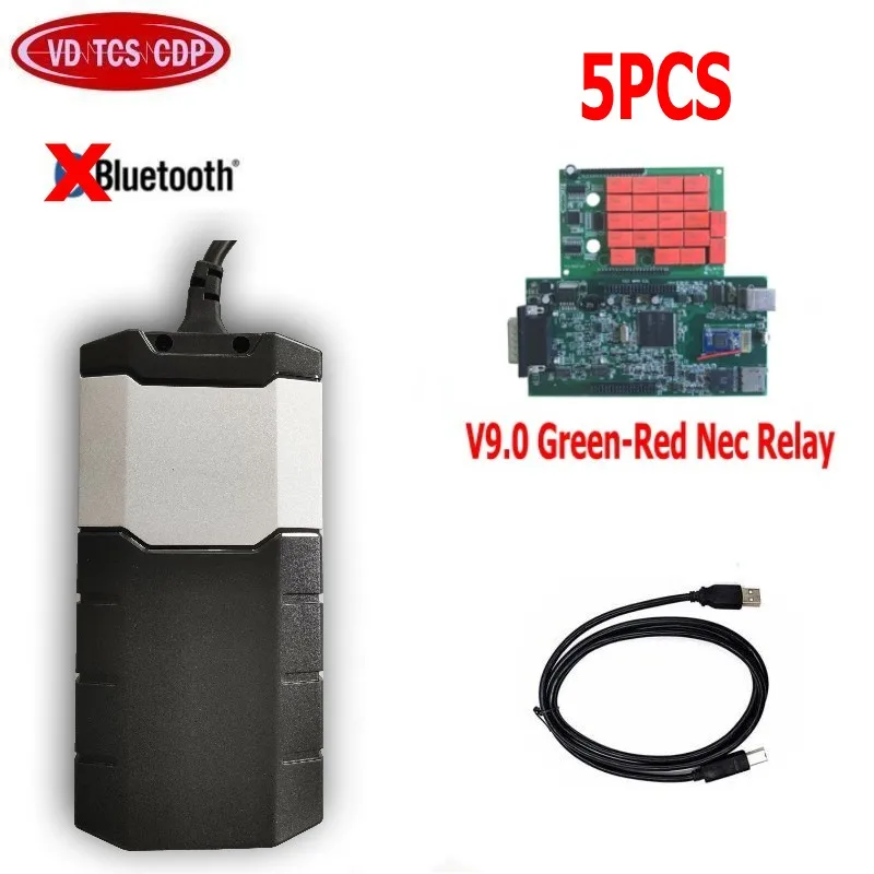 10 шт. DHL бесплатно VD DS150E CDP TCS CDP Pro 2016R0 keygen Vci bluetooth диагностический инструмент obdii Авто сканер инструмент для delphis - Цвет: 5pcs   No Bluetooth
