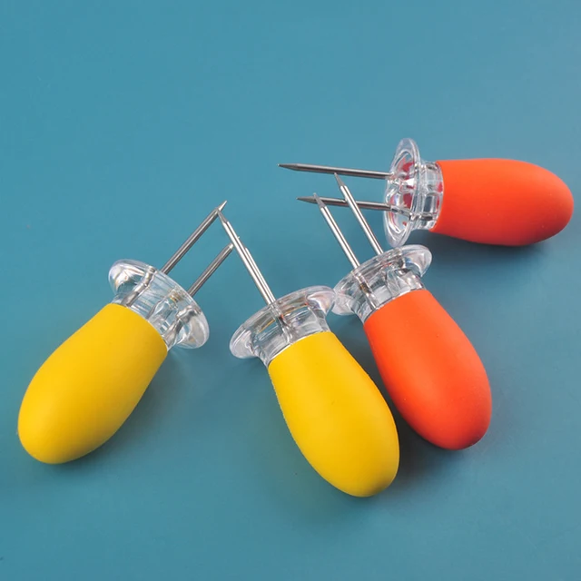 Rozsdamentes Acél Kukoricatartók Design Kukoricacsöves Tartók Bbq Villák Nyárs Kukorica A Cob Főzőpartikán Kemping Reteszelő Szerszám - Image 4