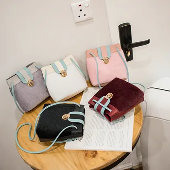 

Winter new Mao Mao bag diagonal women's bag portable tassel student cell phone coin purse keys women PU soft leather