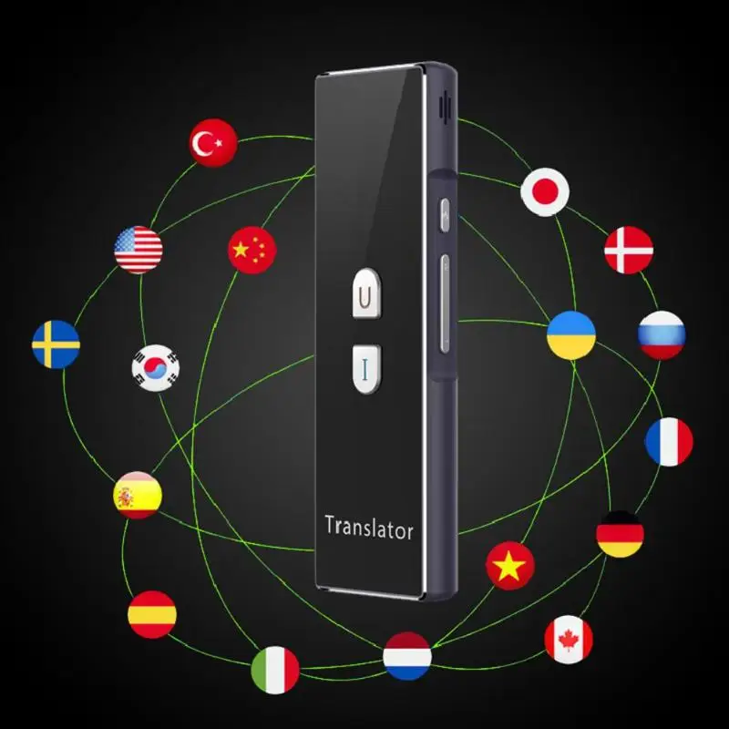 T6 Bluetooth 2,4G умный переводчик в режиме реального времени Многоязычное устройство для перевода Встроенная аккумуляторная заряжающаяся батарея
