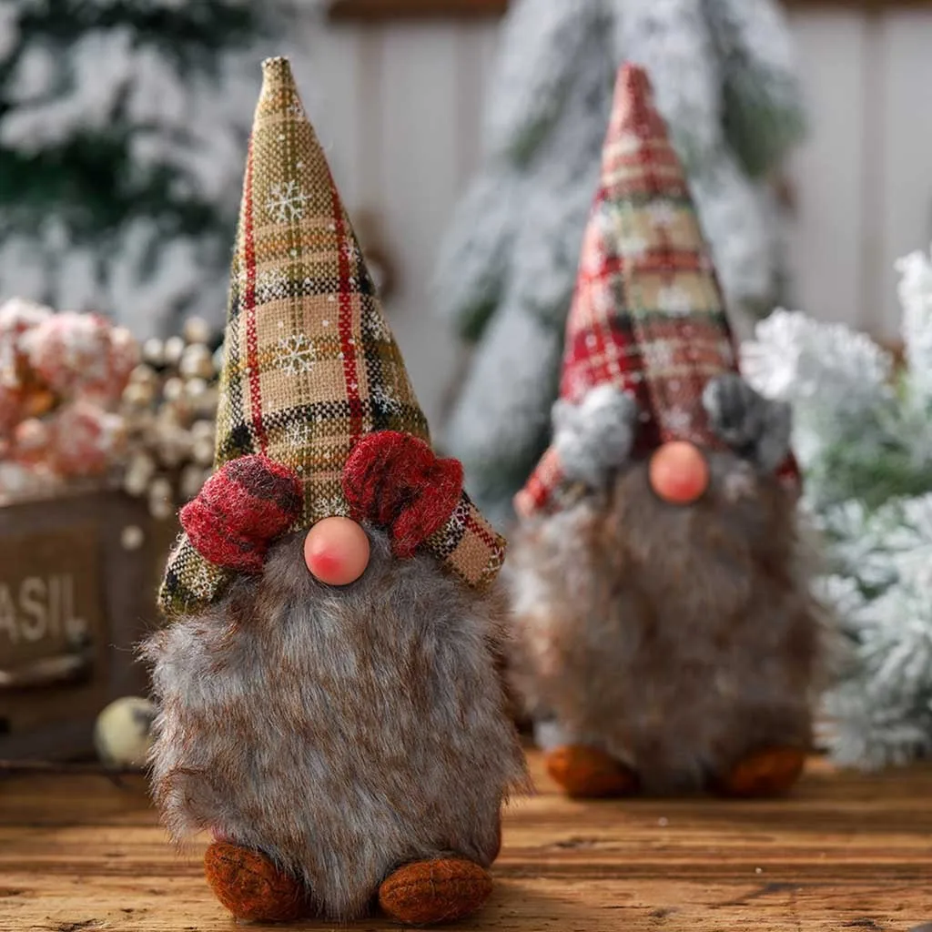 

Xmas Christmas Ornament Handmade Santa Cloth Doll Pendants Birthday Present For Home Christmas Tree Desktop Holiday Decoration