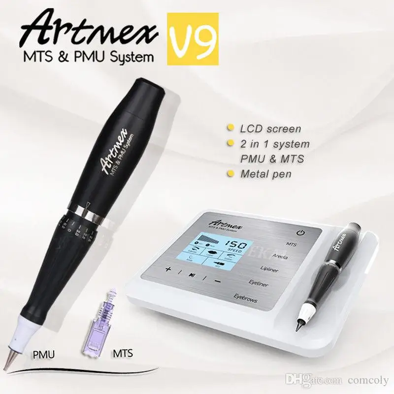 Artmex V9 Digital 5 in 1 Permanent Makeup Tattoo Machine Eyes Rotary Pen MTS PMU