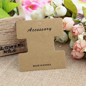 

New DIY 50pcs Hair Clip Card Hair Band Cards Paper Earring/hair Card Ornaments Display Tag