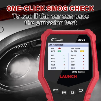 LAUNCH X431 OBD2 Scanner CR3008 Car Diagnostic Tool Check Engine Battery Auto OBDII Code Reader Free Update pk CR3001 KW850 4