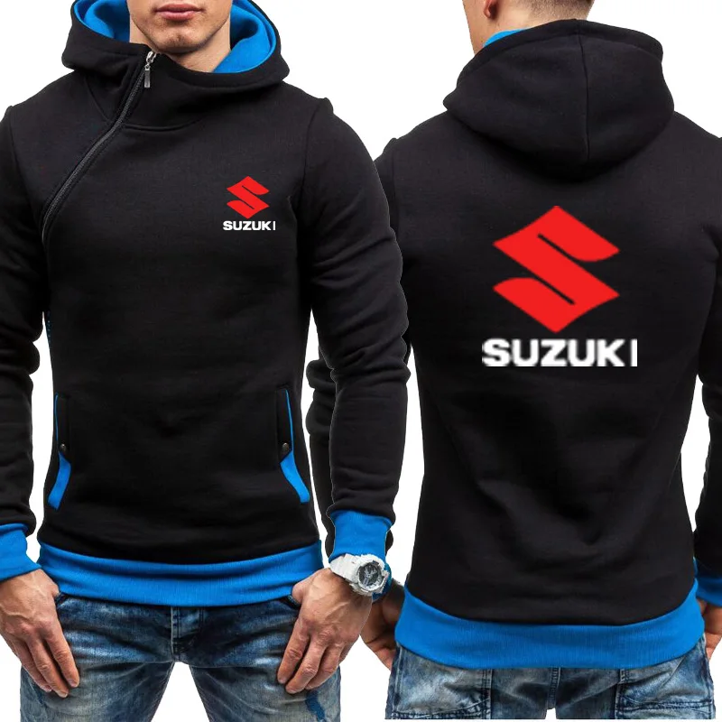 Для мужчин толстовки автомобиль Suzuki Логотип печати Повседневная Хип Хоп Толстовка Harajuku Флисовая теплая толстовка с капюшоном мужская одежда на молнии - Цвет: 803