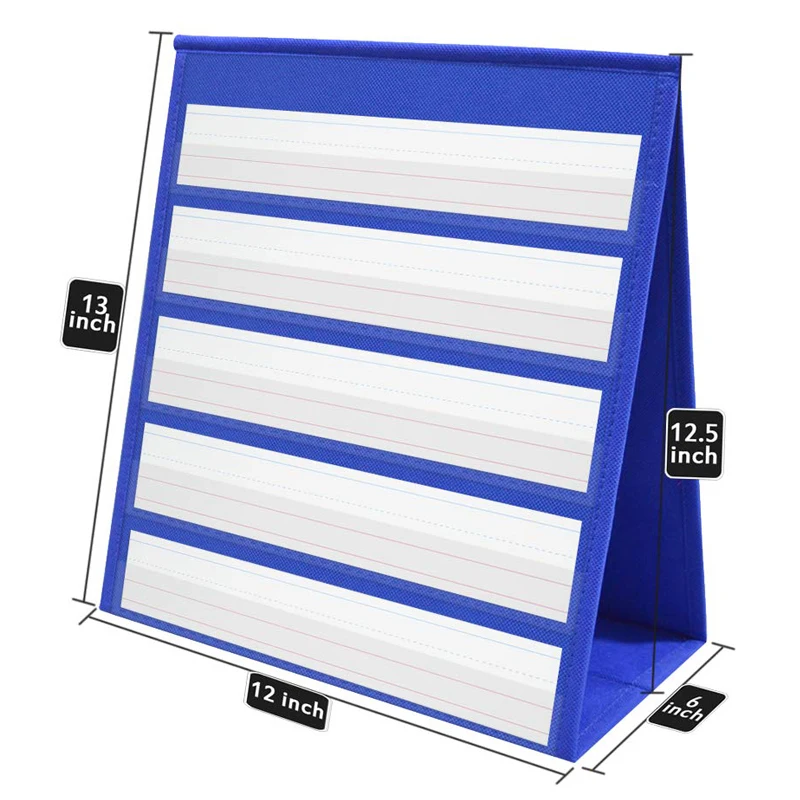 thumbnail image 2 of Magnetic Pocket Chart Dark Purple - Double Sided Classroom Organizer For Wall Or Whiteboard, 16.5x13.8 Inches 2 of 9