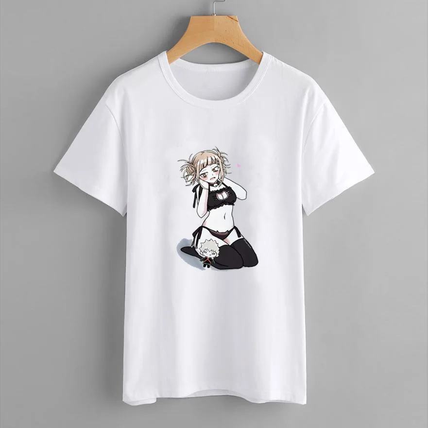 Футболка с японским аниме принтом женская летняя одежда Tumblr Мода Senpai мультфильм Harajuku графическая Повседневная футболка Femme