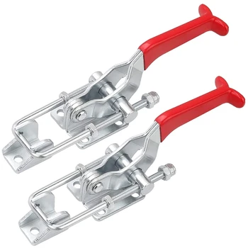 

Adjustable Toggle Clamp, Heavy Duty Latch-Action Toggle Clamp Vertical Quick Release for Door,Jig, Pull Latch - 2 Pack