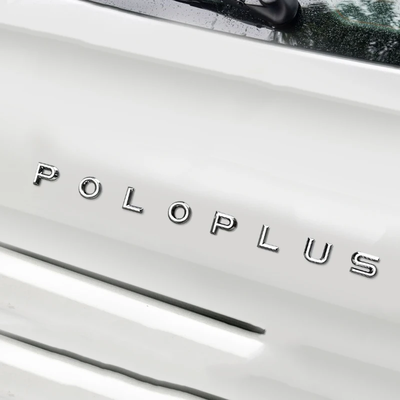 3D шрифт буквы эмблема для POLO POLOPLUS NEWPOLO автомобильный Стайлинг переоборудование Средний багажник логотип значок наклейка хром матовый глянцевый черный