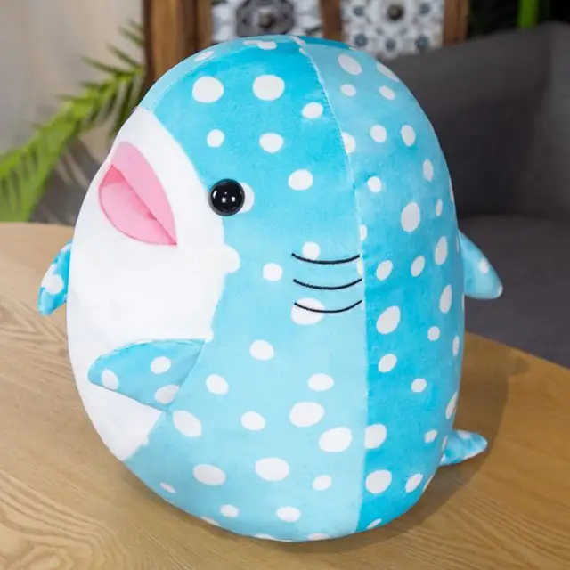 30/40cm Soft Huggable Whale Shark Doll Plush Toy Stuffed Animal Fat Blue Whale Sea Animal Kids Gift
