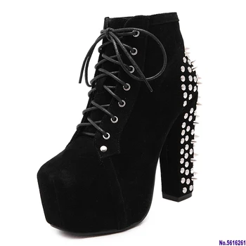 

High Heel Bootie Winter Boots Warm Boots Women Waterproof Metal Heel Shoes Woman Zapatos Mujer Chaussure Femme Botas Mujer