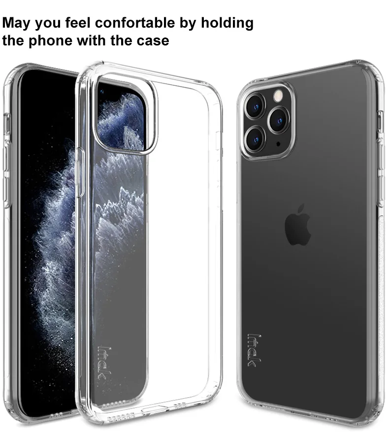 IMAK Airbag Прочный ТПУ для iPhone 11 Pro Max Кристальный чехол iPhone11 Pro Чехол прозрачный Etui для iPhone 11Pro задний Чехол бант