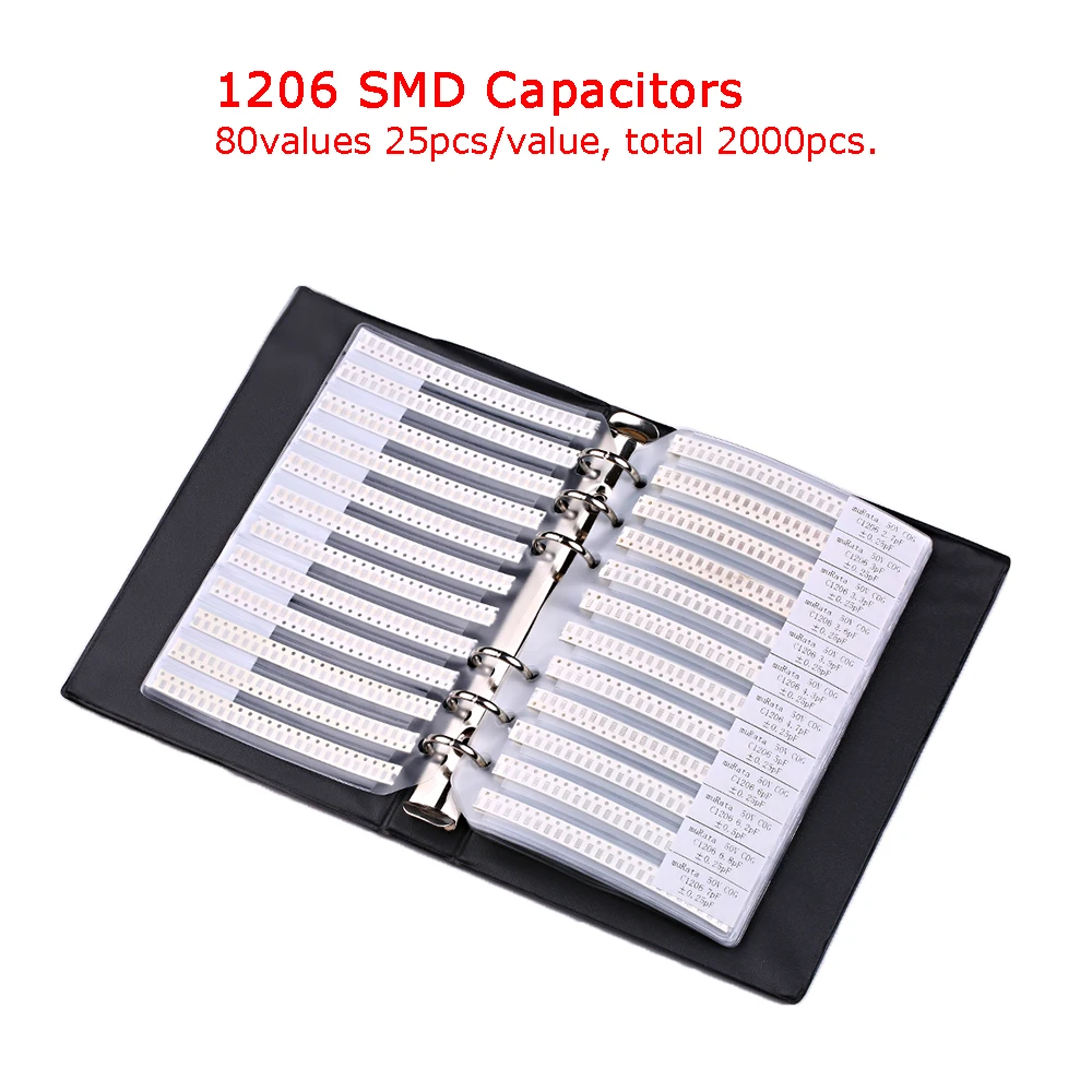 New Arrival Sample Book 0201 0402 0603 0805 1206 Resistor Kit SMD SMT Chip Resistor Capacitor Sample book Assorted Kit