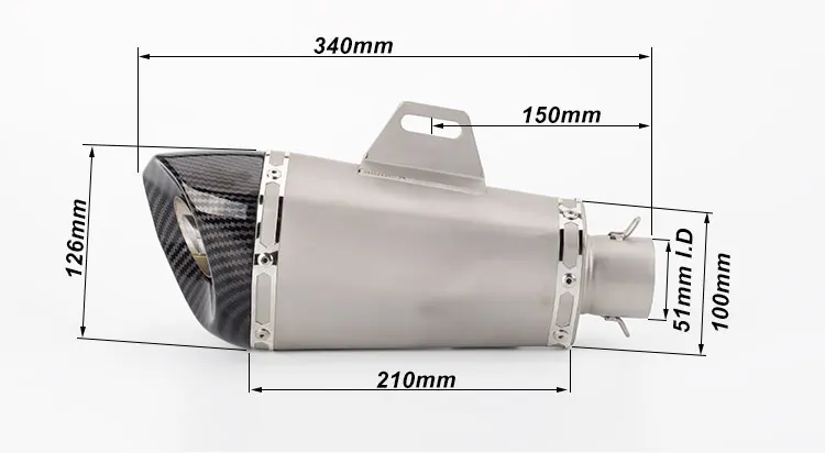 51 Мотоцикл выхлопная труба akrapovic большой шестиугольник Скорпион выхлопная для Z900 CBR1000 Z250 GSXR250 RC390 TRK502