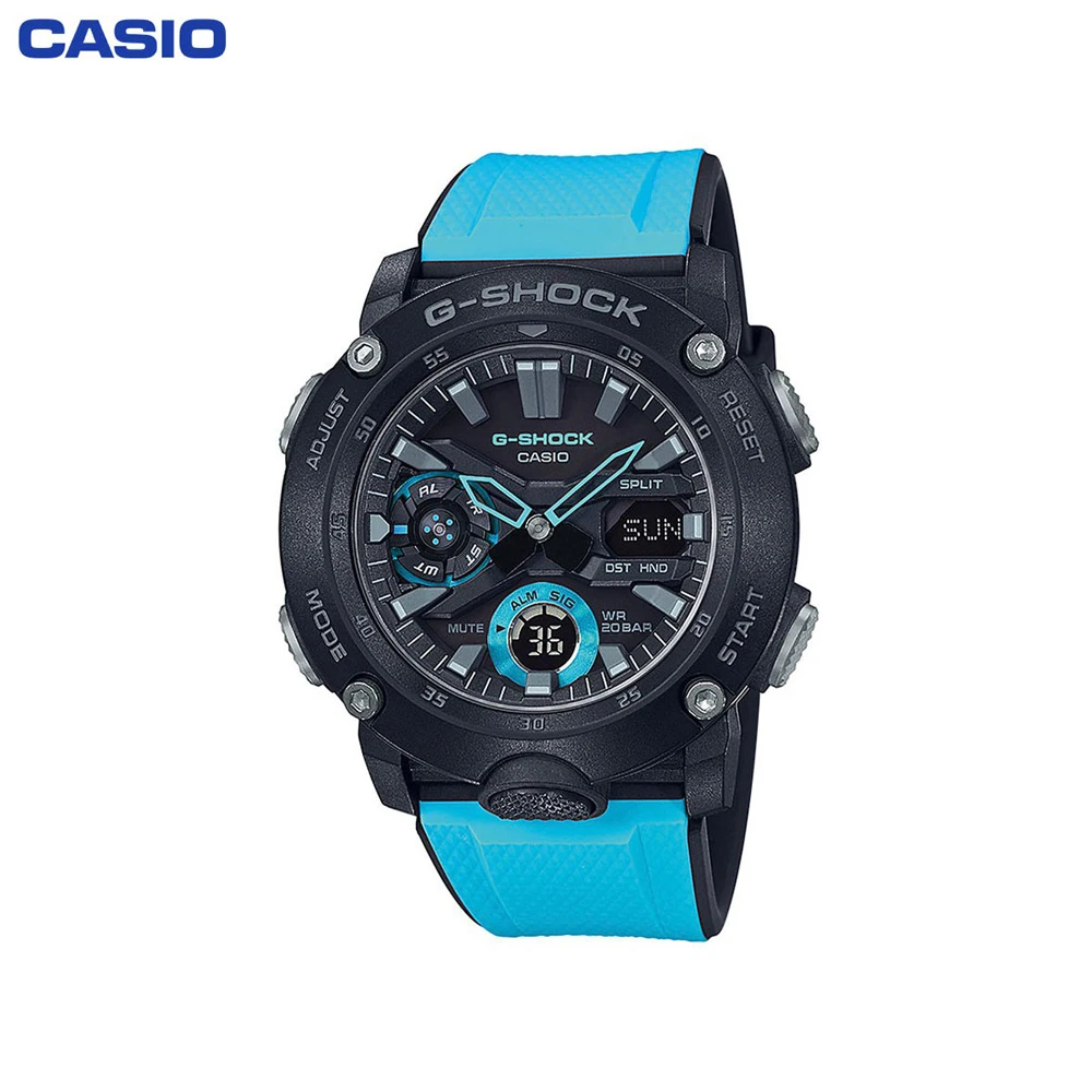 Наручные часы Casio GA-2000-1A2ER унисекс кварцевые на пластиковом ремешке