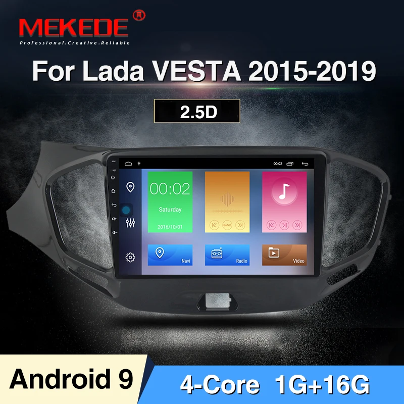MEKEDE 2.5D 4G LTE 9853 Android 9,0 автомобильный dvd-плеер для Lada Vesta DVD НАВИГАЦИЯ Vesta 8 Core Bluetooth 4G wifi 4 Гб ram 64 Гб rom - Цвет: 16G