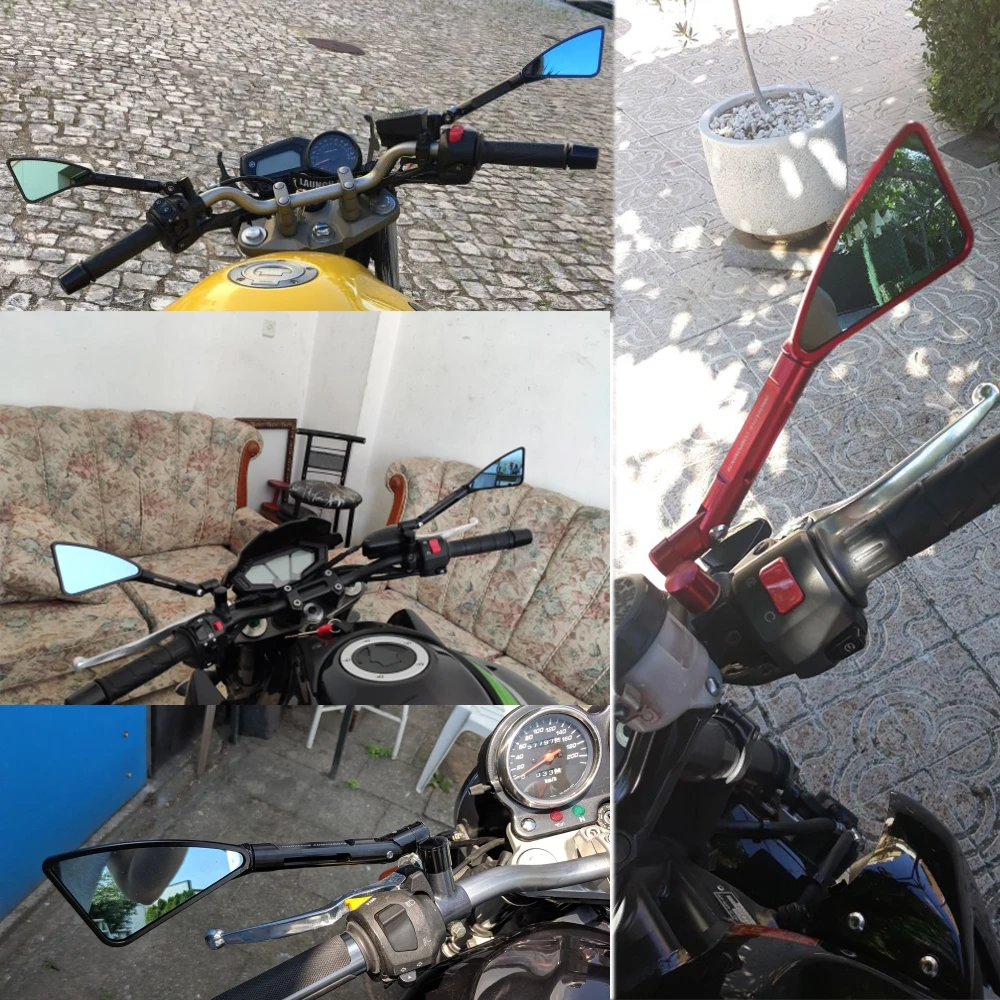 Для Kawasaki Honda Yamaha KTM Suzuki Benelli Ducati MT-09 M09 MT мотоцикл зеркало заднего вида Треугольные алюминиевые зеркала
