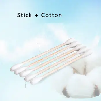 

500pcs/ Pack Double Head Cotton Swab Women Makeup Bamboo Cotton Buds Eyeshadow Blending Tool For Nose Ears Cleaning Tools