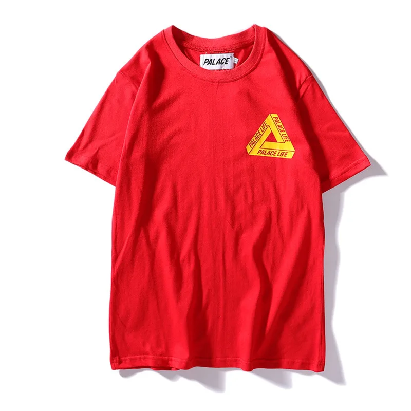 

Europa y América Popular marca Palac 19ss Triangular espalda tres palanca manga corta hombres y mujeres-qiu mi fu camiseta