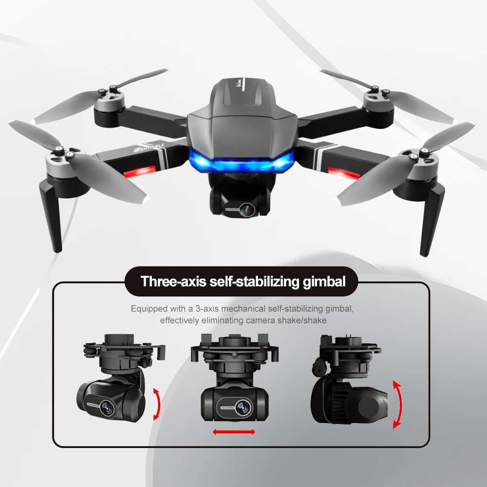 S7S 3-axis Gimbal GPS VR Drone 4k Profesional Aerial Photography Folding Quadcopter With Dual Camera RC Brushless Helicopter Toy align helicopters