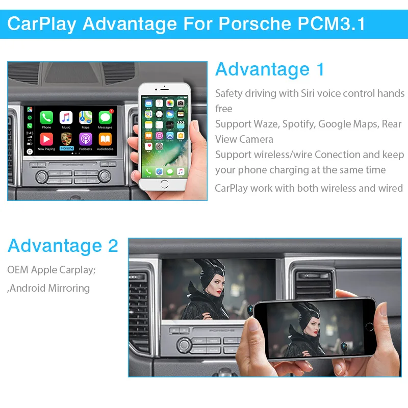 Yeesite Wifi беспроводной Carplay для Porsche PCM4.0 Android Авто/зеркальное отображение iOS Apple Car Play 2007-2011 911 Panamera Macan