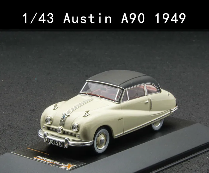 1/43 Улучшенный сплав Остин а90 классический 1949 модель автомобиля мебель для демонстрации на день рождения Рождественские подарки - Цвет: Светло-желтый