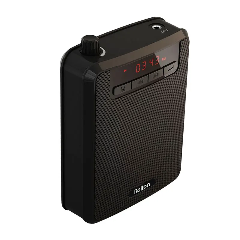 Портативный усилитель голоса Rolton K300 с зажимом на поясе FM TF MP3 портативное