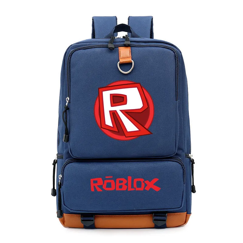 ROBLOX Повседневный холщовый женский рюкзак mochila mujer, уличные дорожные сумки, одноцветные простые мужские Студенческие школьные сумки - Цвет: Тёмно-синий