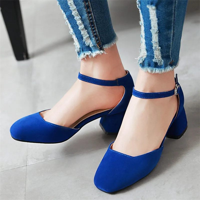 block heel pumps with ankle strap