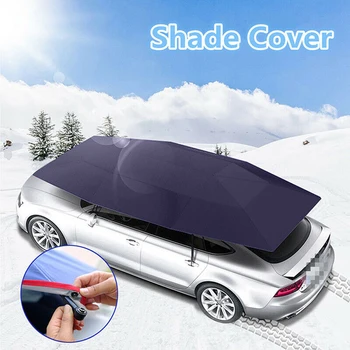 

4.2x2.1M Portable Outdoor Car Vehicle Tent Car Windproof Umbrella Sun Shade Cover Oxford Cloth Polyester Covers Anti-UV No Brack