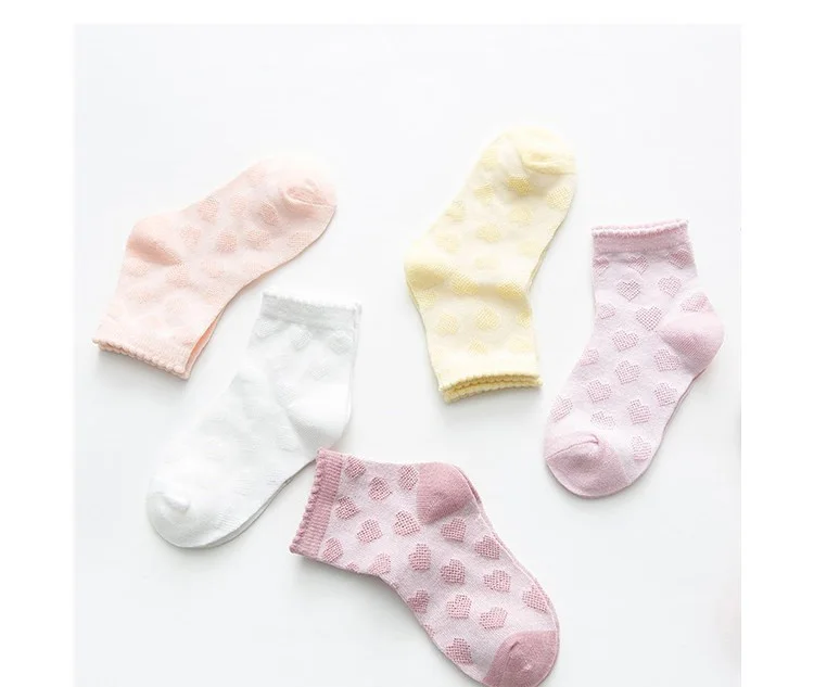 CHILDREN'S Socks Spring And Autumn Pure Cotton Thin Girls 5 Infant Baby BOY'S 0-1-3-6-7-9-Year-Old Tube Fishnet Stockings