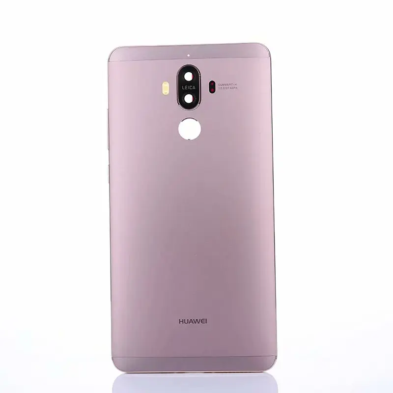 Коричневый Mate 9 чехол на заднюю крышку для Huawei mate 9 металлическая задняя дверь ремонт батарея чехол+ кнопки камеры стекло - Цвет: Коричневый