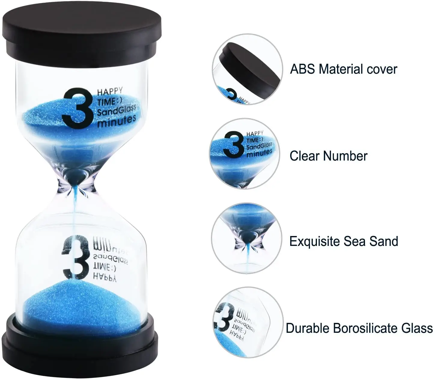 Песочный таймер 6 цветов песочные часы 1 мин/3 мин/5 мин/10 мин/15 мин/30 мин домашний