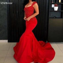 Новое поступление, красные вечерние платья русалки, abiye Vestidos de fiesta de noche, вечерние платья Abendkleider