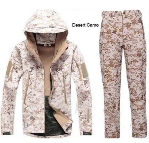 Digital Desert Мужские уличные водонепроницаемые куртки TAD V 5,0 XS Softshell охотничий наряд Термоодежда Тактический походный спортивный костюм - Цвет: Digital Desert