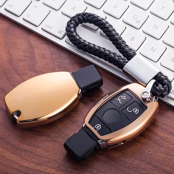 

TPU Car Key Protection Case Cover For Mercedes Benz W205 W203 W211 W212 W124 W204 CLA AMG CLK SLK W117 GLA Key Ring Accessories