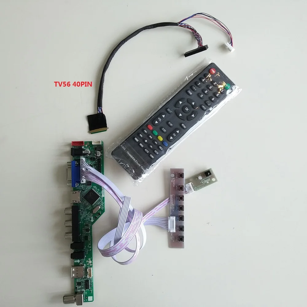 

Для платы контроллера N156B6 15,6 "TV USB AUDIO LCD светодиодный AV VGA Kit DIY 1366 × 768 экран монитора