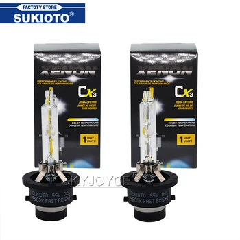 

SUKIOTO 2PCS 55W HID Xenon Headlight Bulbs D2S D2R Xenon Lamp Super Bright 5500K White D4S D4R Auto Car Headlamp Bulb Light