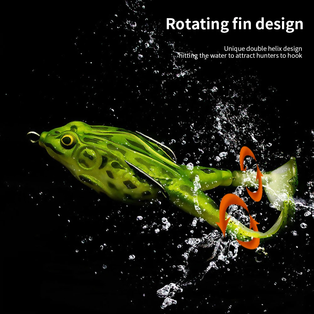 

Double Propeller Frog Soft Baits Shad Soft Lure Jigging Fishing Lure Bait Prop Topwater Catfish Silicone Artificial Wobblers