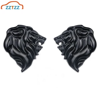 

1Pcs 3D Metal Lion Head Car Side Rear Trunk Emblem Badge Sticker Decals for Universal Cars Moto Bike Decorative